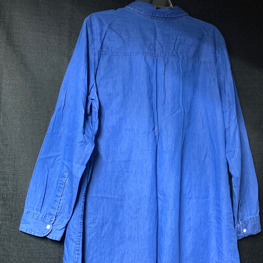 Old Navy Long Sleeve Blue shirt Dress XL - Picture 8 of 10